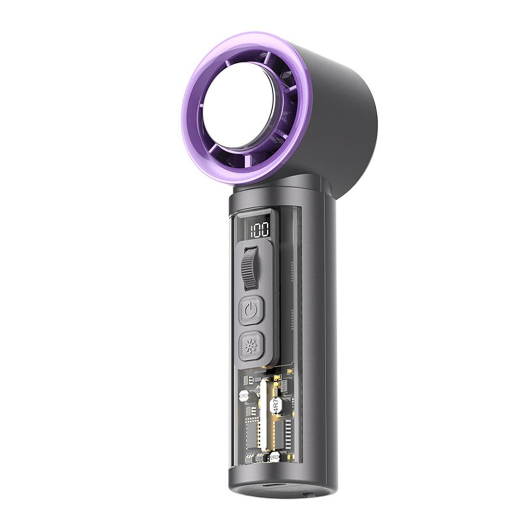 Mini Portable USB Rechargeable Handheld Turbo Fan with Ice Cooling Function and High Speed Turbine Fan for Home and Travel Use