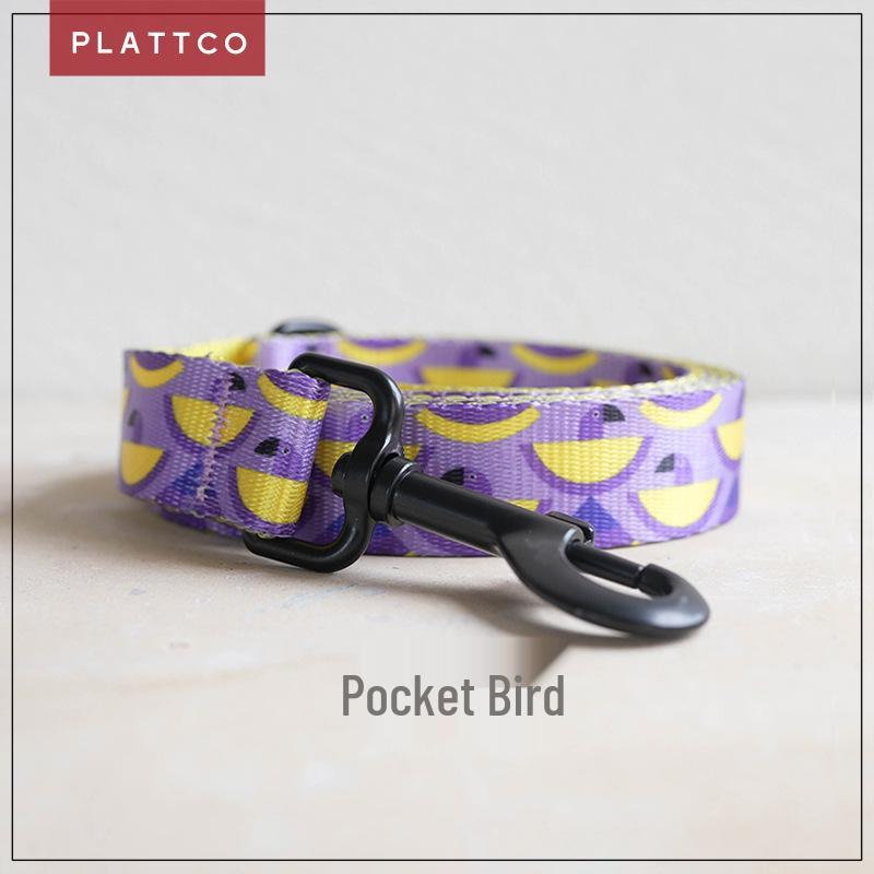 PLATTCO New Printed Pet Dog Collar and Leash Set - Model PDL312 L 2.5cm*120cm