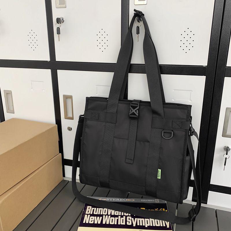 

Мужская повседневная сумка кроссбоди и на плечо большой вместимости - Модная унисекс сумка-тоут для учебы и поездок на работу