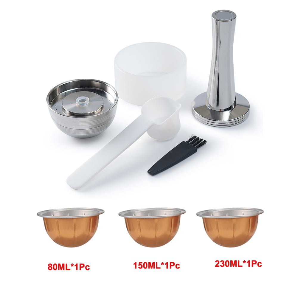 For Nespresso Vertuo POP Refillable Coffee Capsule Vertuoline Reusable Stainless Steel Capsule Filter with Original Pod
