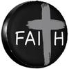 Faith Cross Christian Bible Verse Spare Tire Cover Universal Wheel Protector Dustproof