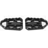 Motorcycle Foot Pegs Footpegs Footrests Foot Pedals Rests Wide Footrest CNC Aluminum Alloy Pedals Fit FordL650 DL1000 VSTROM (black)