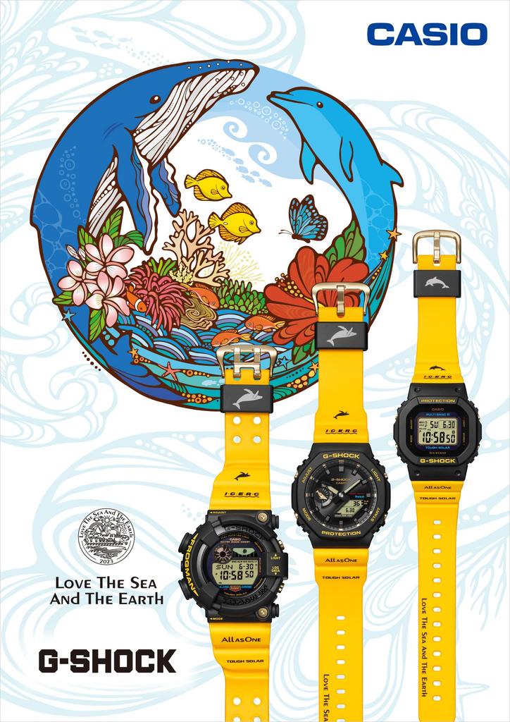 Casio G-Shock FROGMAN Love Sea and the Earth Watch, a collaboration model with Ice Search Japan, Solar-Powered, Made with Biomass Plastic,