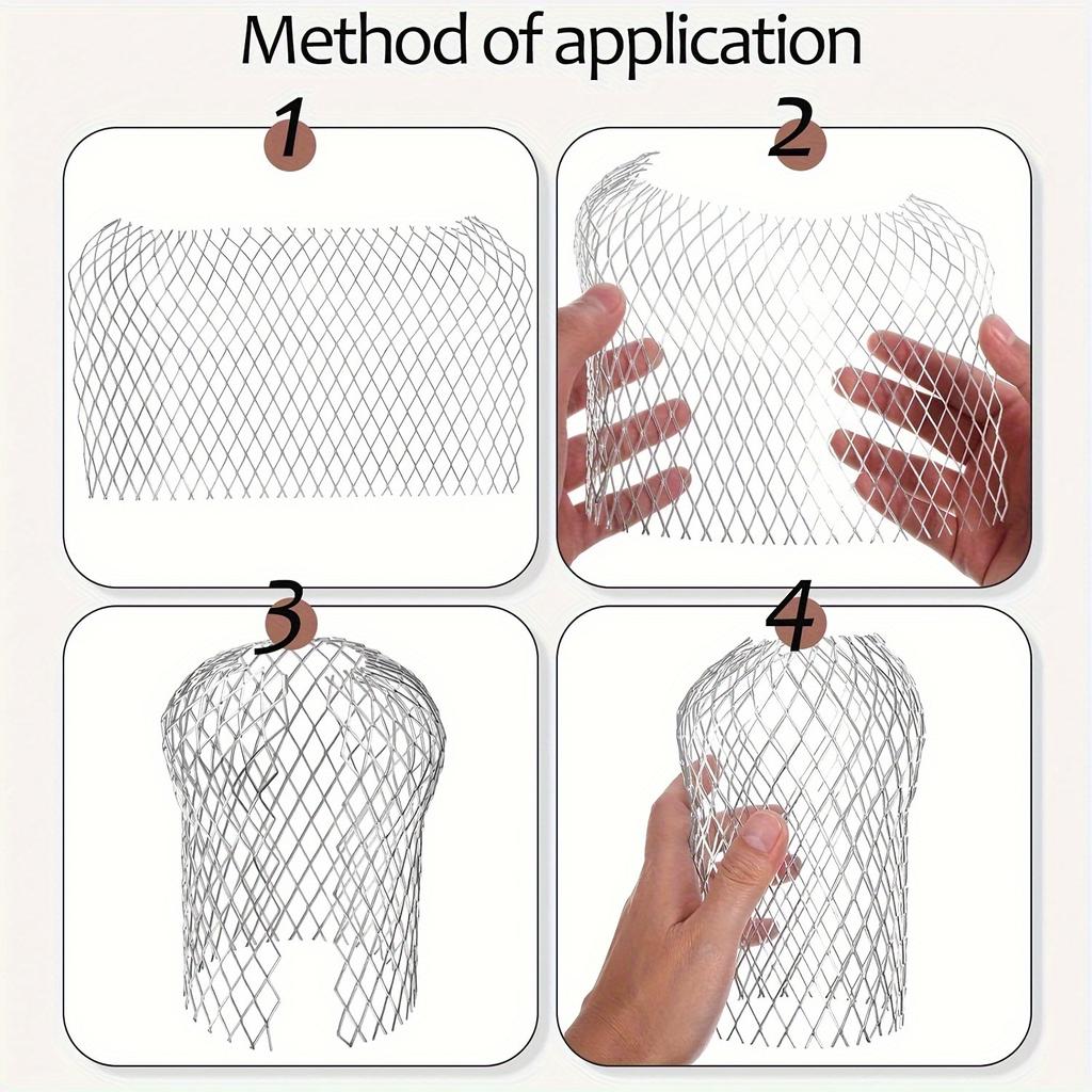 4/8PC Gutters Filter Mesh Expand Aluminum Leaf Debris Mud Trap Guard Drain Net Silver Anti-Blocking Filter Foldable Screen