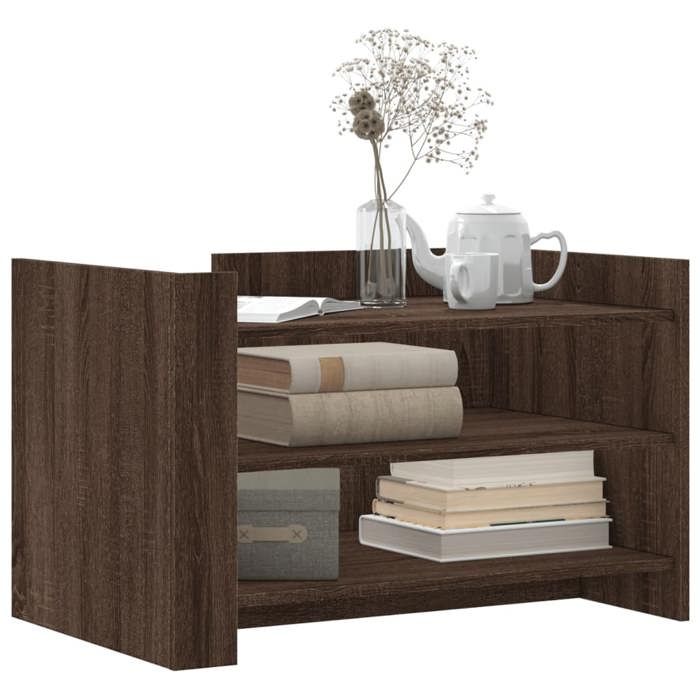 VidaXL Coffee Table Brown Oak 80x50x50 Cm Engineered Wood, Side Table, Living Room Table, Accent Table, End Table 848345