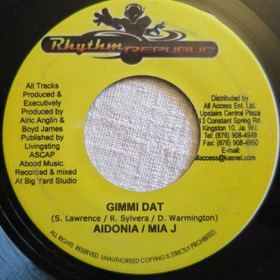 7inch Record IDONIA & MIA J / T.O.K. - Gimmi Dat / Gladiator NONE Rhythm Republic Jamaica Reggae, Ska & Dub Used