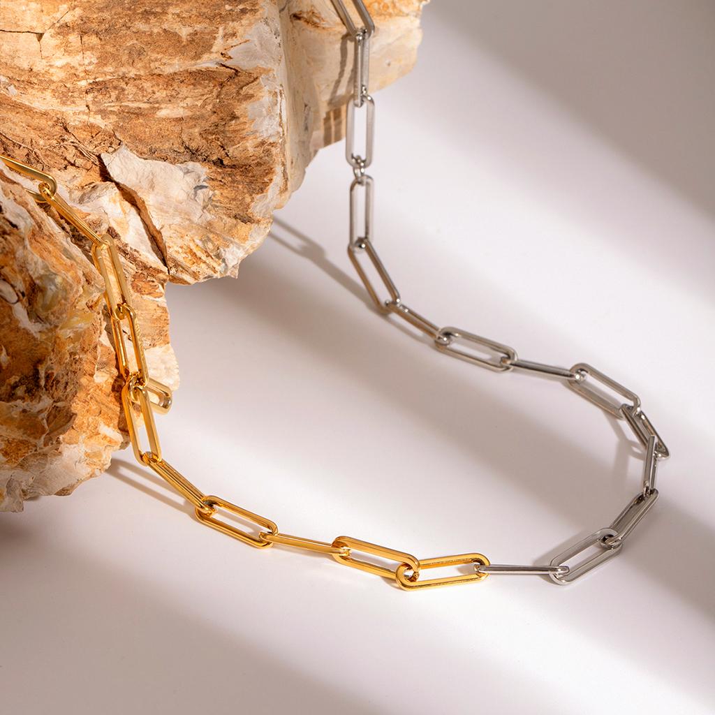  Stainless Steel Chain Necklace for Women High Quality 18 K PVD Plated Statement Collar DIY Collar Jewelry