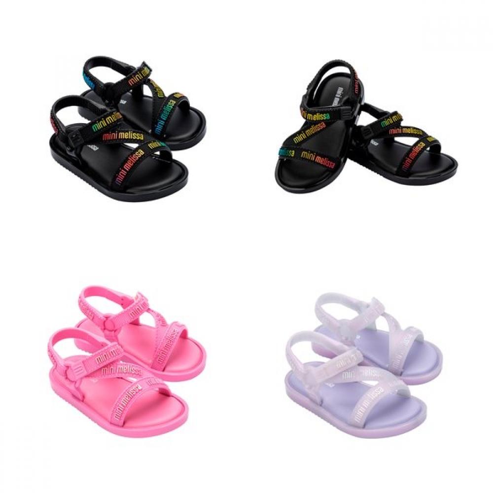 

Mini Melissa Toebox Kids Jelly Shoes Sandals Stripe M Rubber Baby Mskcf2tsst11 blacks/140