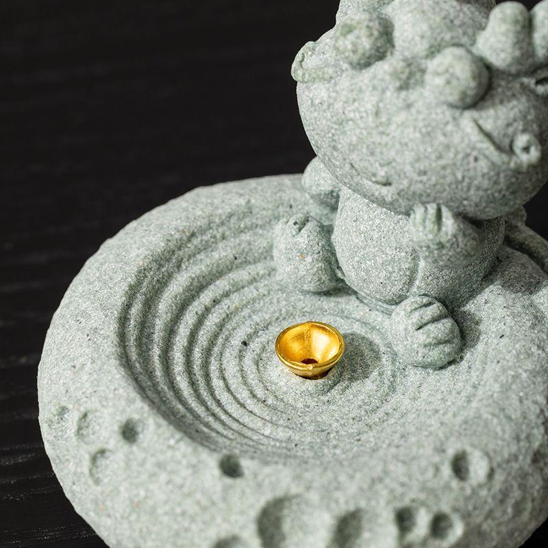 Sand Stone, Twelve Zodiac Animals,Pet Fragrance Seat,Living Room,Indoor Incense,Sandalwood,Tea Ceremony,Desktop Decoration