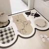 Entry Entrance Silk Ring Foot Pad, Scraping Dust-Proof Decorative Floor Mat, Modern Simple Wind High Elastic Silk Ring Pvc Floor Mat