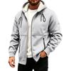 Herren Kapuzen-Strickjacke Jacke, Lässige Dicke Warme Winddichte Oberbekleidung für Herbst und Winter