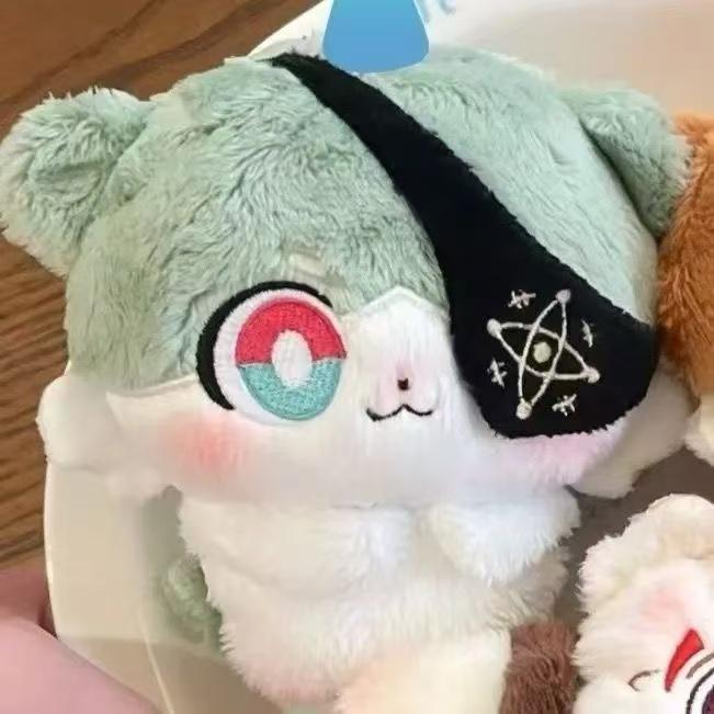 Honkai Star Rail Silver Wolf Peluche Grigio Giocattolo Accogliente Bambola Carina Variante a Due Espressioni Viso Piangente Felice Dettaglio Cornetto Minuscolo Ultra