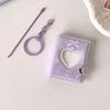 Love Heart Small Photo Album Keychain 32 Pockets Hollow Photocard Binder for 2 Inch Photo Mini Photo Card Book Holder for