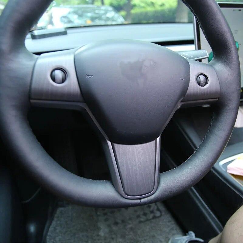 Mein gutes Auto Lenkradverkleidung mit Pailletten, Innendekoration, Zieraufkleber für Tesla Model 3 2016–2022, Model Y – 2022