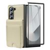 For Samsung Galaxy Z Fold5 5G Case Card Bag Kickstand Leather+PC Phone Cover with HD Screen Protector