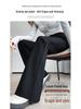 2026 New Style Black High-Waisted Flare Pants for Petite Women - Slimming and Drapey Horseshoe Suit Casuals