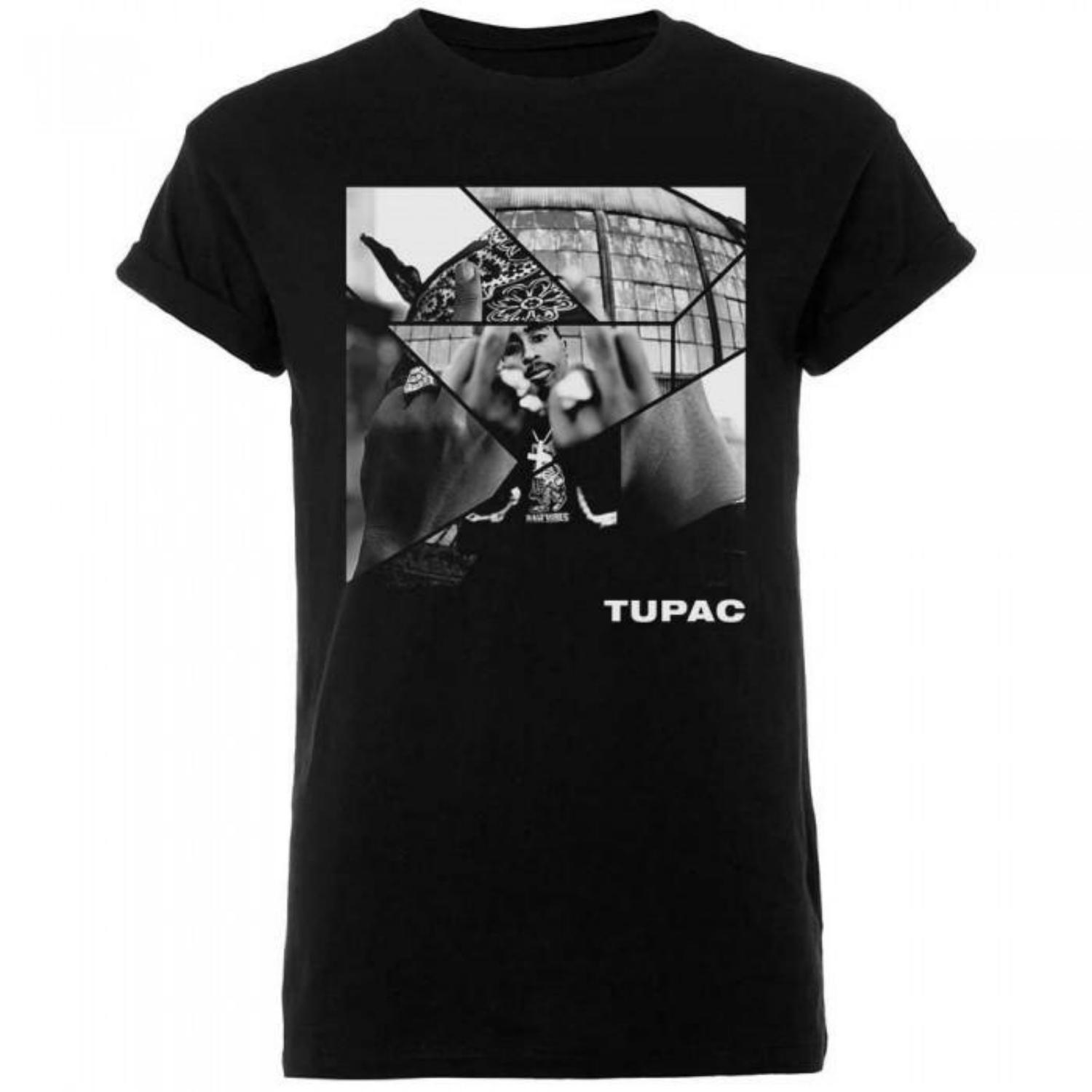 

Tupac Shakur Unisex Adult Broken Up Cotton T-Shirt S разноцветный
