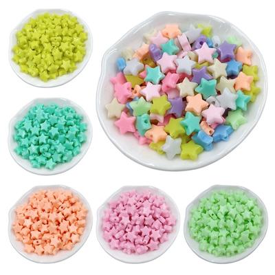 High Quality Five-pointed Star Macaron Color Bracelet Necklace 100pcs Creamy Beads Jewelry Accessories Fashion DIY Handmade Materials