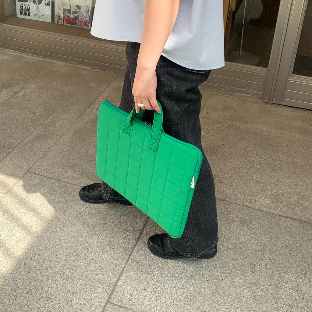 JacoBac Gepolsterte Laptoptasche, 16 Zoll (Grün)