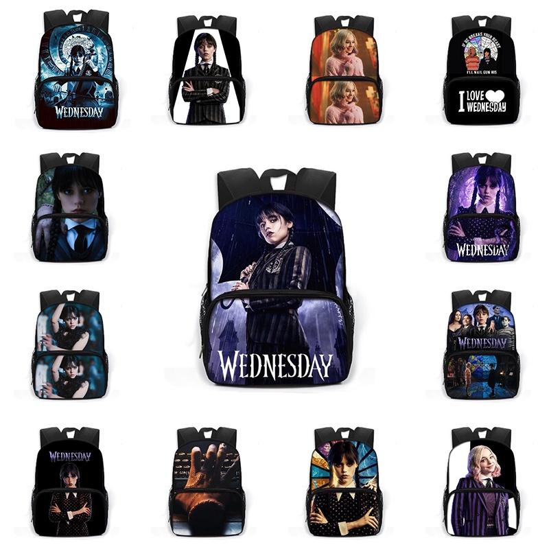 Wednesday The Adams Family Backpack – Large Capacity Schoolbag Travel Bag Kid Gift