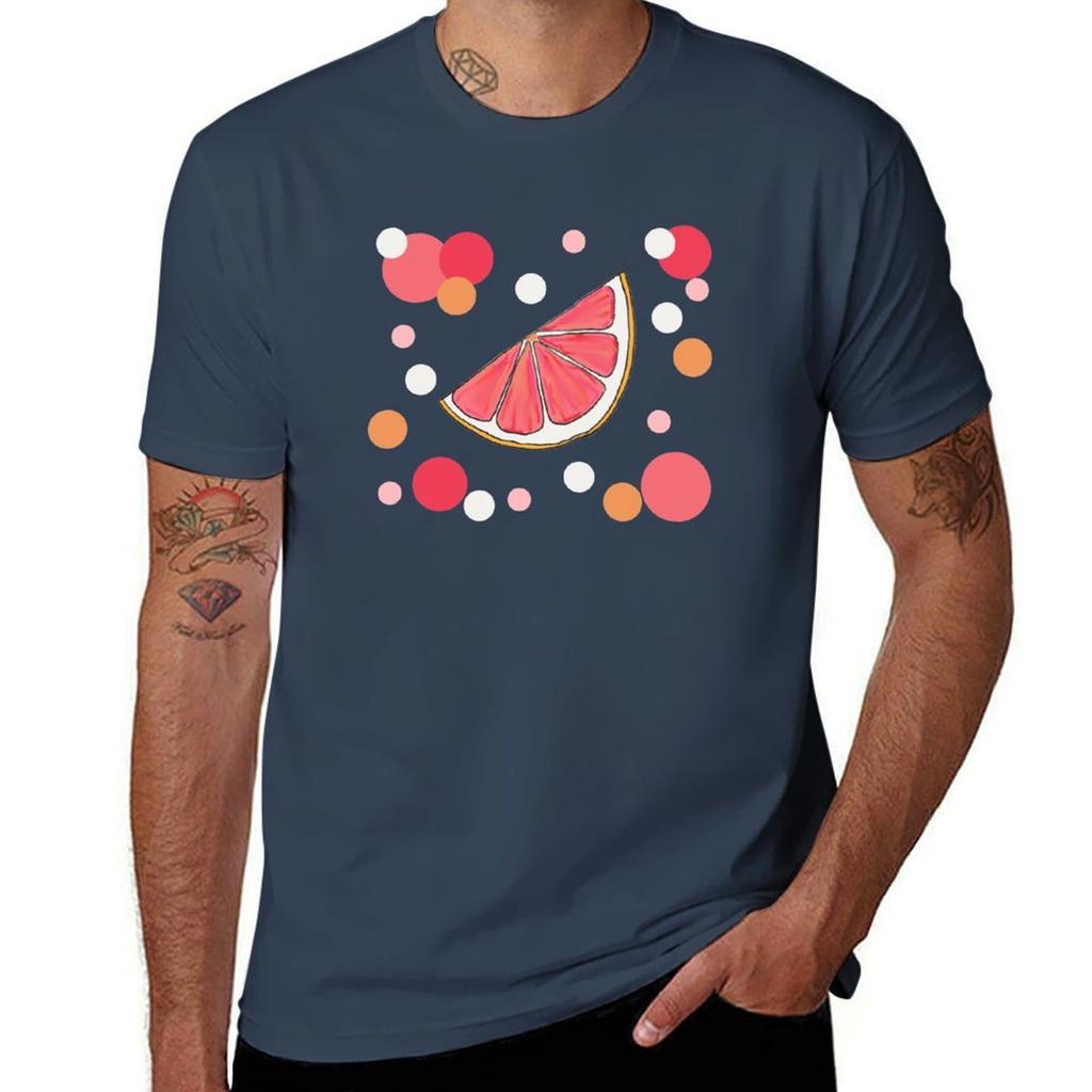 Pink Grapefruit Wedge Fizz TShirt Simple Graphic Design TShirt