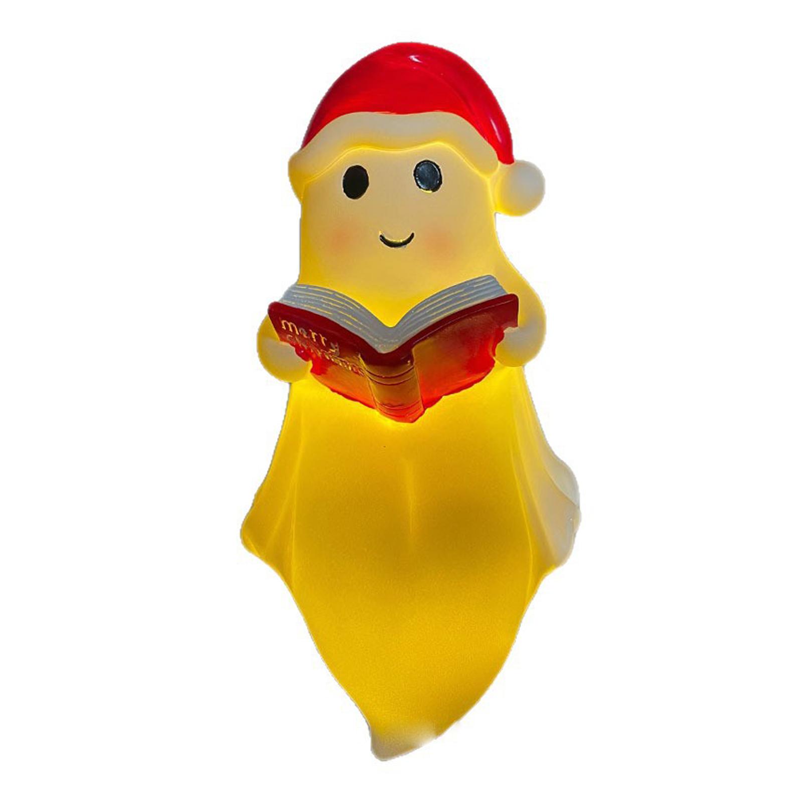

Christmas Atmosphere Cute Ghosts Reading Book Lamp For Bedroom Decor