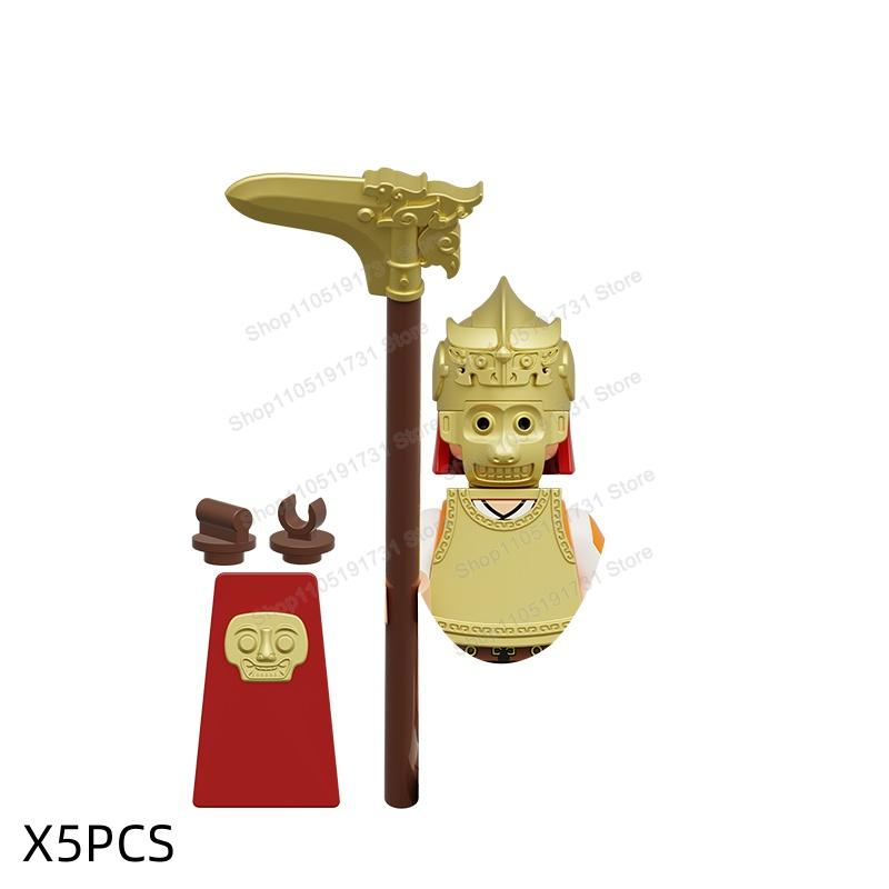 MOC Chinese Soldier Figures Building Blocks Shangzhou Dynasty Qin Dynasty Castle Warrior Knights Army Accessories Bricks Toys