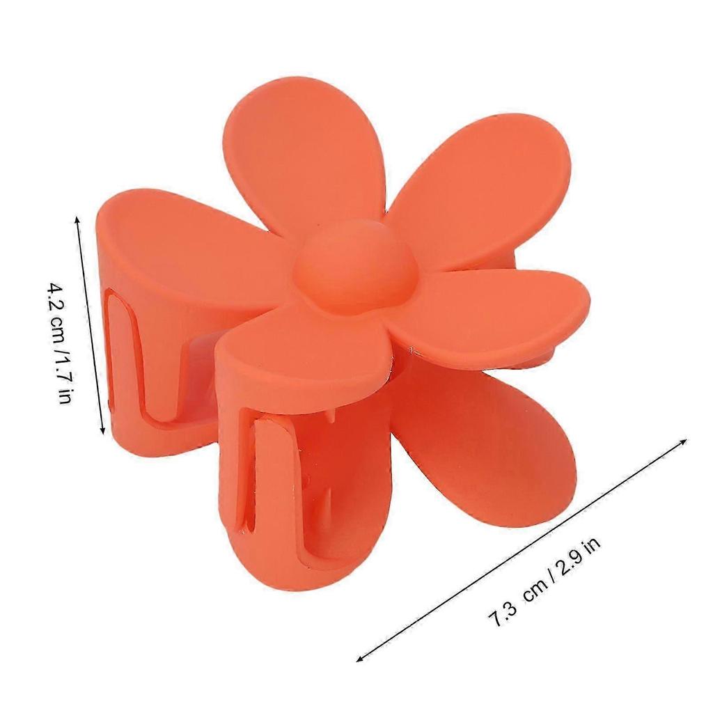 Flower Hair Clip Big Non Slip Matte Cute Women Girls Hair Accessories for Thick Normal Thin HairOrange