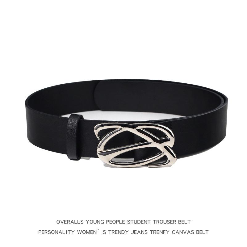 Punk Trendy Black Belt for Young Men and Women