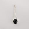 Natural Black Tourmaline Gemstone 925 Sterling Silver Handcrafted Necklace Partywear Women's Pendant 1.79" PP-69-27