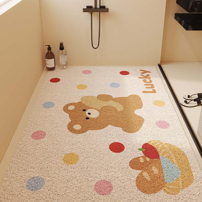 Covoraș de Baie Duș Acoperire Completă Silicon Spiralat Gol Antiderapant Anti-Cădere Drenaj Impermeabil Ușor de Curățat Pentru Casă