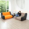 Folding Lazy Sofa,Inflatable Lounge Chair Thickened Durable Folds,Compactly Gaming Lounger Air Bench for Leisure Bed Sleeping