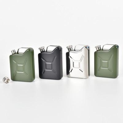 Cross-Border Stainless Steel Portable Camping Oil Drum-Shaped Flask