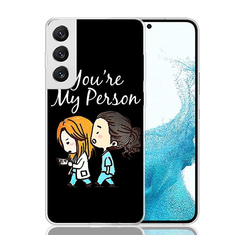 Greys Anatomy Person Case Phone Cover for Samsung Galaxy S24 S25 Ultra S23 Plus S22 + S21 S20 FE S10 S25Plus Trend Fundas S24 Ul