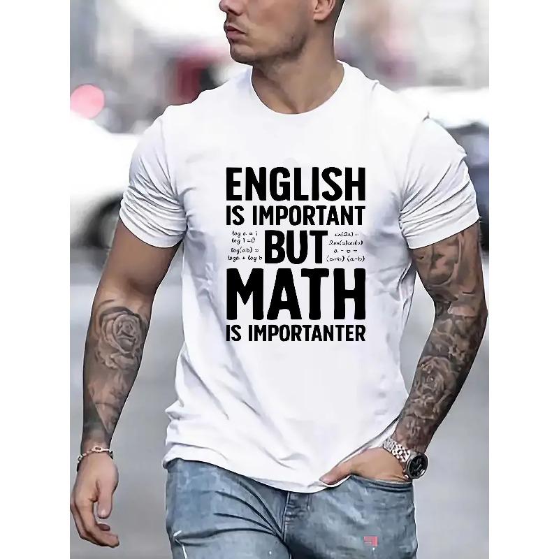 

European sizes Personalized Letter Print, Men S Round Neck Short Sleeve T-Shirt, Casual T-Shirt, Lightweight And Comfortable Summer Top. 4XL білий