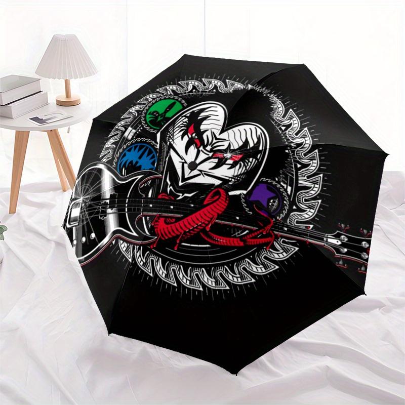 Vibrant Guitar Art Sticker: Bold Design for Your Device!Umbrella, Portable 3-Fold Compact Umbrella for Men & Women Gift