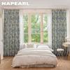 1PC NAPEARL Fresh and Healing Leaf Printed Curtains with 70-80% Shading for Bedroom Living Room Home Decor