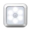 Square 6LED Motion Sensor AAA Battery Box Cabinet Light Stair Light Night Light Hook Film Magnet 3 Installation Modes
