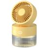 Water-cooled USB Mini Desktop Fan with Turbine, Foldable Design & Humidifier Spray.