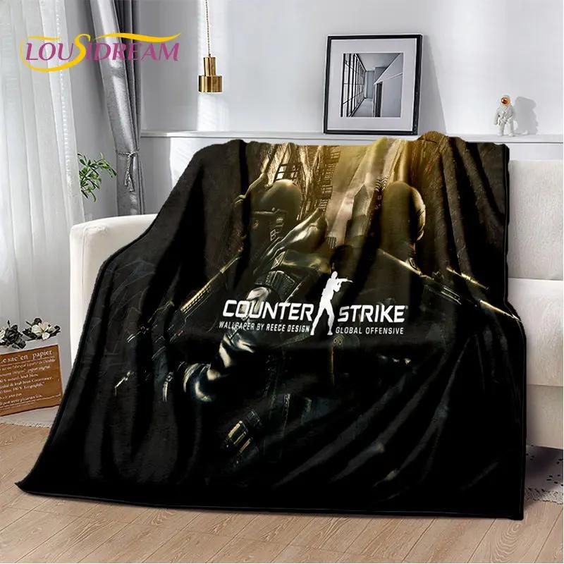 CS GO,Game Gamer,Counter Strike Soft Plush Blanket,Flannel Blanket Throw Blanket for Living Room Bedroom Bed Sofa Picnic Cover