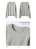 Women's Cashmere Raglan Cable Knit Sweater - 7-Gauge Double-Strand, Round Neck, Rolled Edge, Extra-Thick, Long-Sleeve Pullover.