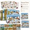 Kawaii Design 3D Scenery Stickers Spiral Bound Miniature Scene Sticker  Journal Supplies