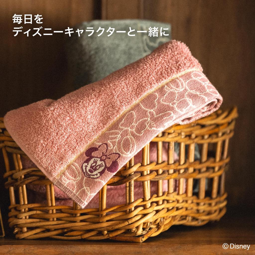 Towel Laboratory Face Towel Minnie Mouse Set Low Gift Japan Technology [Disney Characters] #023 3-Piece Fluffy, High-Speed Absorbency, 100% Cotton,