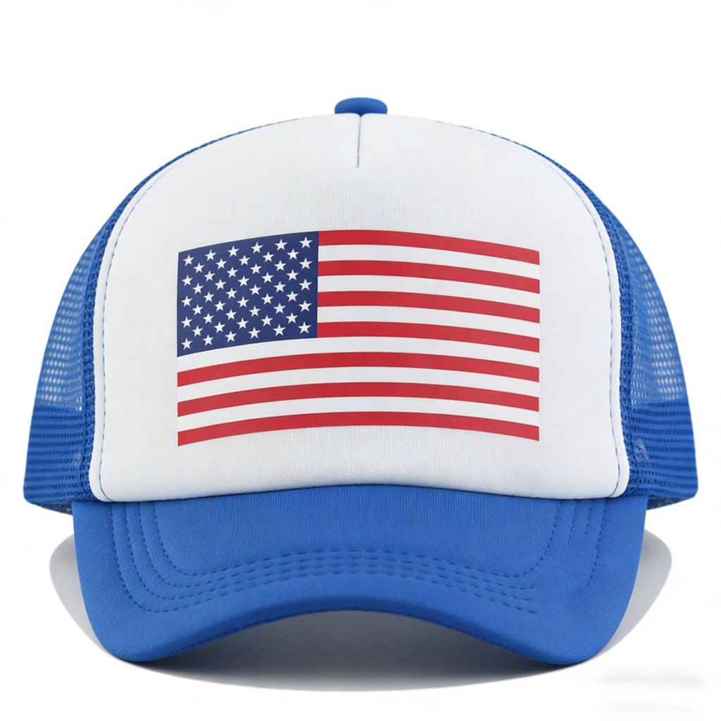 Ausgebleichte Print Flache Kappe Mit Breiter Krempe Sonnenschutz Für Outdoor-Fans