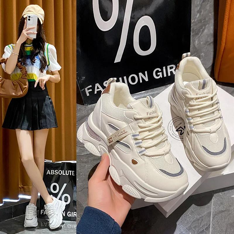 Fashion 2025 Retro Women Shoes Summer High Quality Platform Shoes Casual Sneakers Versatile Designer Shoes Fashion Women Sneakers