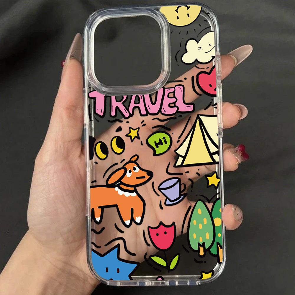 Acrylic Phone Case for iPhone 11 12 13 14 Pro 12 14 16 Pro Max for Samsung A16 A36 A56 S24 FE High-quality Painted Anti-fall Mobile Phone Case
