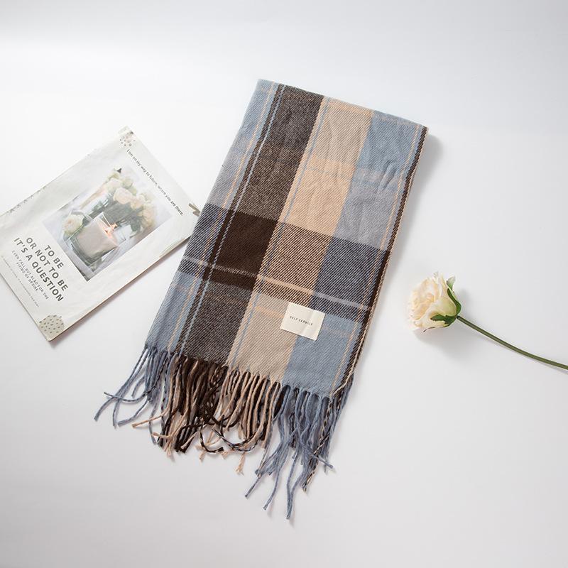 Cashmere Warm Plaid Women Luxury Blanket Scarf 2025 Brand Casual England Style Pashmina Wraps Thick Winter Poncho Bufanda Tassel