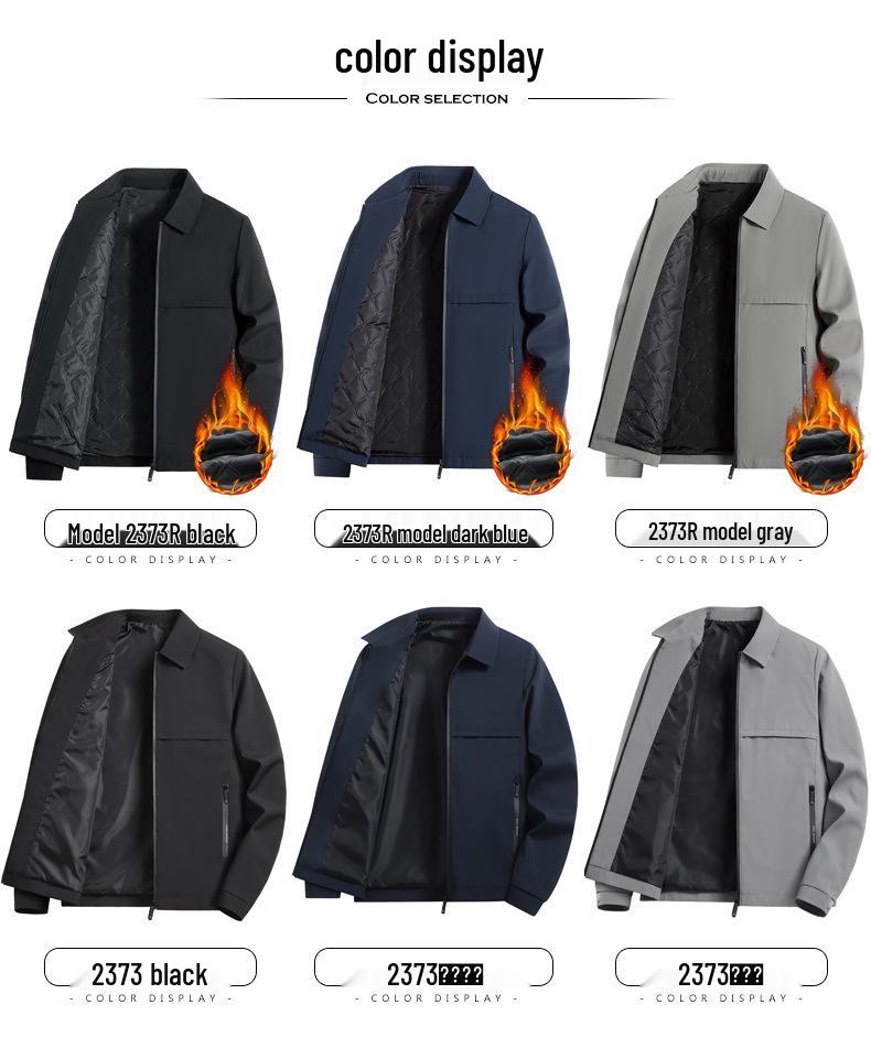 Romon Herren 2025 Winter Verdickte Baumwolljacke - Warme Freizeitjacke für Mittelalte und Ältere