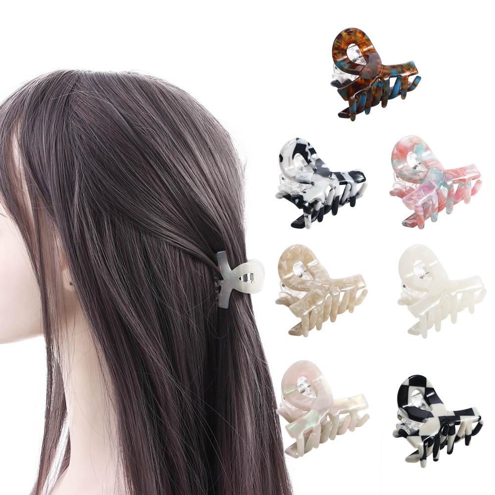 Child Hairpin Printing Hair Catch Clip Checkerboard Small Hair Claw Women Hair Accessories Cute Hairpin Korean Style Barrette