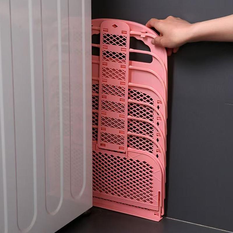 Plastic Storage Frame Foldable Dirty Clothes Basket Household Non Perforated Bathroom Wall Mounted Laundry Basket Clothes Basket